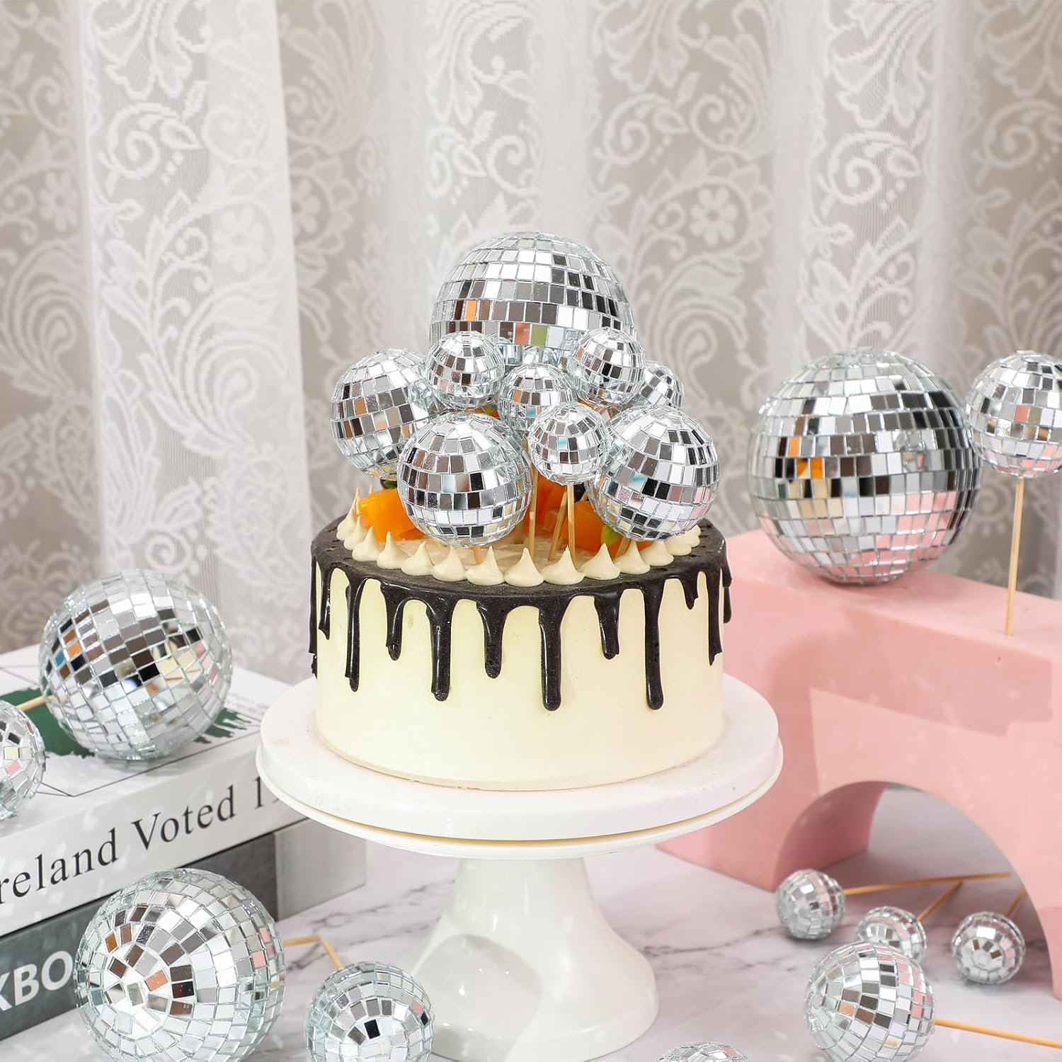 Pack De 12 Espejos De Bola Para Fiestas - Tamaños 5 Cm Y 6 Cm, Ideales Para Decoración Navideña, árboles, Pasteles Y Eventos