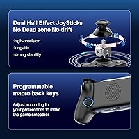 Vista 4 de DongBlitz Phone game Controller for Android & iPhone 15/16/17 Series Hall Effect Joystick & Plug & Play USB-C Controller, No Lag Precision Play