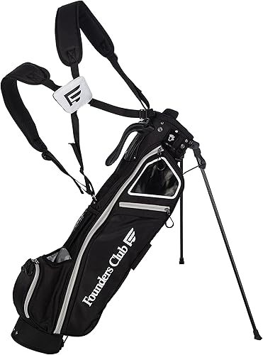 Founders Club Bolsa de golf ligera Sunday con doble correa y soporte, fácil de transportar y poner - Rango de conducción - Bolsa de soporte Par 3