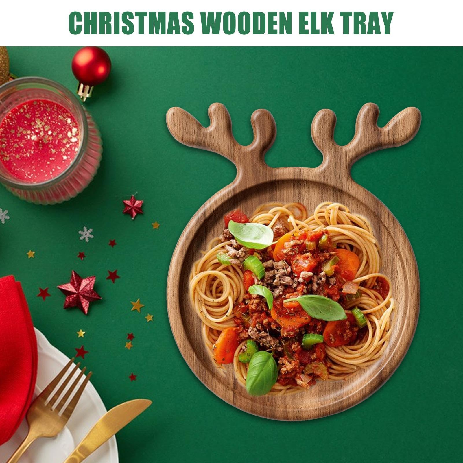 Plateau De Service En Bois En Forme De Sapin De Noël – Idéal Pour Apéritifs, Fromages, Biscuits