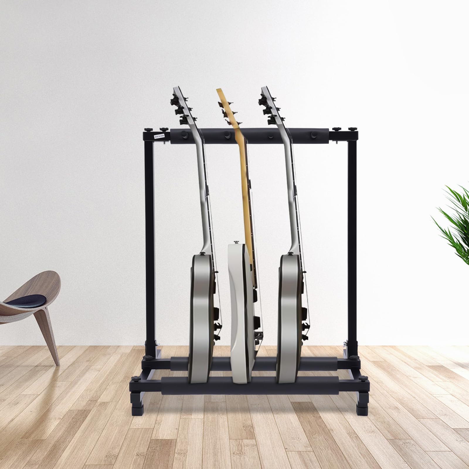 Stojak na 3 gitary, wiele stojaków z żelaza z pianką EVA, stojak na gitarę elektryczną, akustyczną, basową