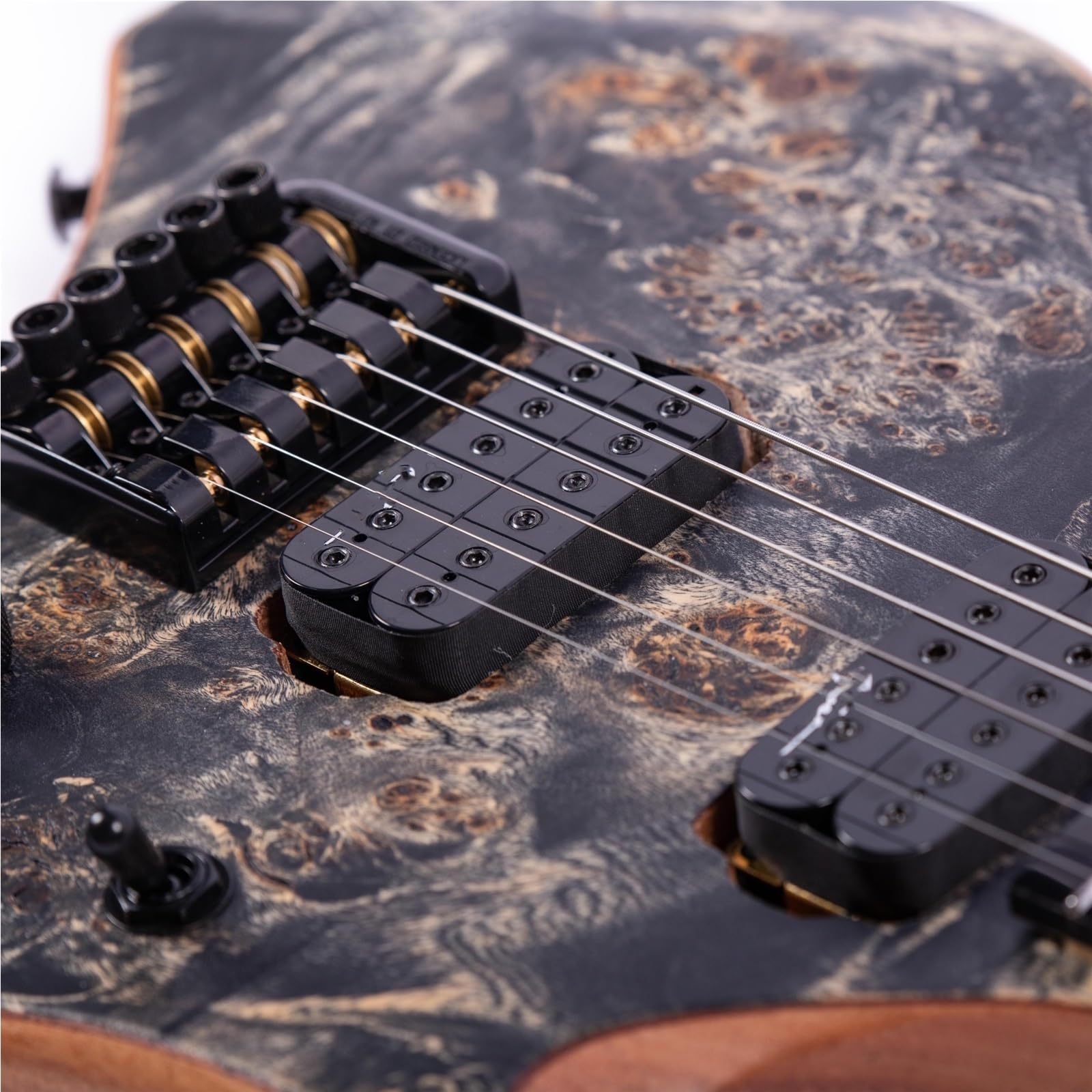 E-Gitarren-Starter-Set, 6 Saiten, 24 Bünde, Headless-Jazz-E-Gitarre, Schwarz