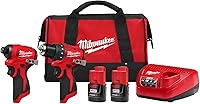 Milwaukee M12 Subcompact Brushless 2-Tool Combo Kit 3494-22 - Compact 12V Drill & Impact Driver
