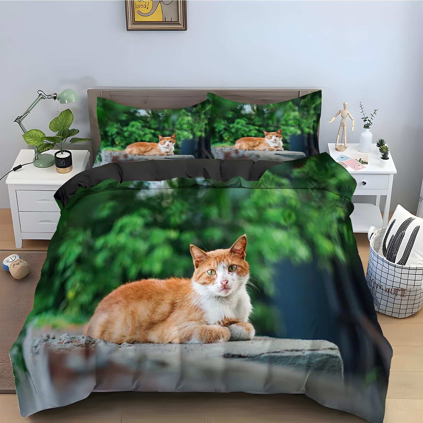 Housse couette chat 220x240 idéale pour transformer l'ambiance de la chambre des amoureux d'animaux