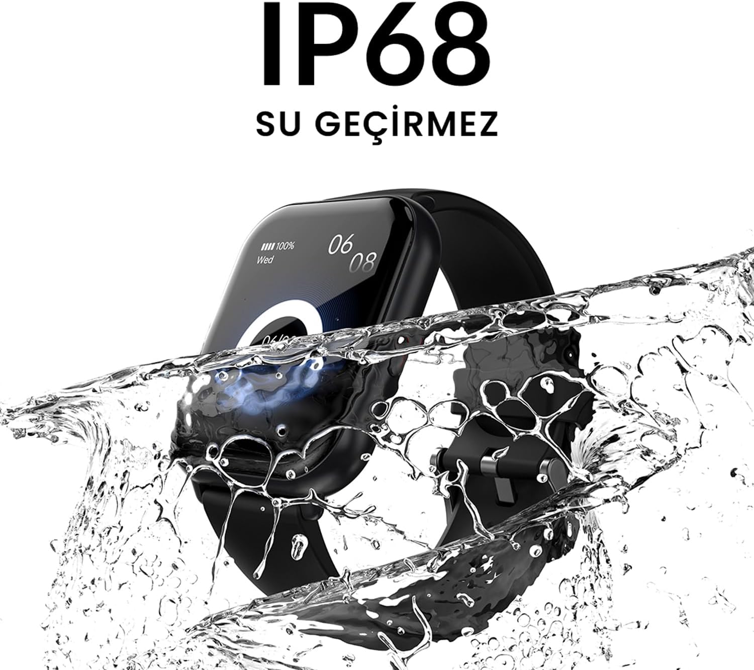 HiFuture Future Zone2 Smartwatch displaying a missed call notification