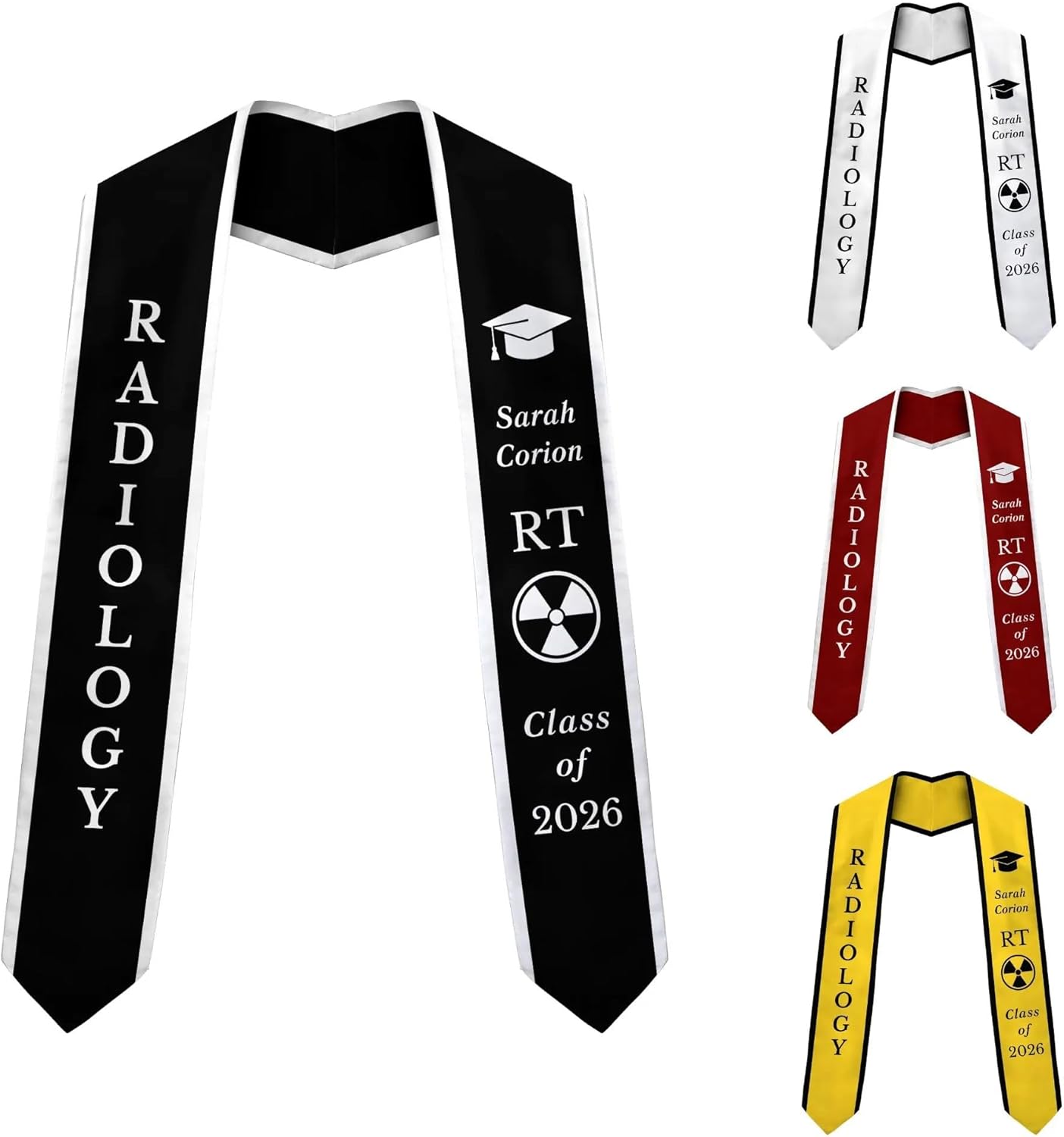 Radiology Graduation Stole – X-Ray Tech Grad Sash for Radiologic Technology Students, Medical Imaging Ceremony Accessory for Class of 2026 Graduate
