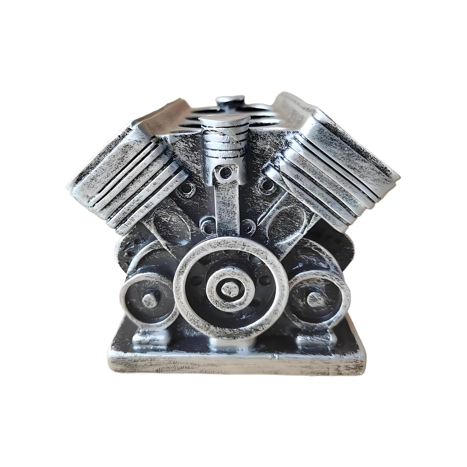 Pen Holder with V8 Engine, V8 Engine Block Desk Organizer, Novelty Pen Organizer for Living Room Bedroom, Unique Desk Decorations for Car Enthusiasts