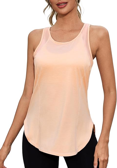 Gyabnw Sport Tank Top Damen Locker Yoga Fitness Ärmellos Shirt Atmungsaktive Sport Tops