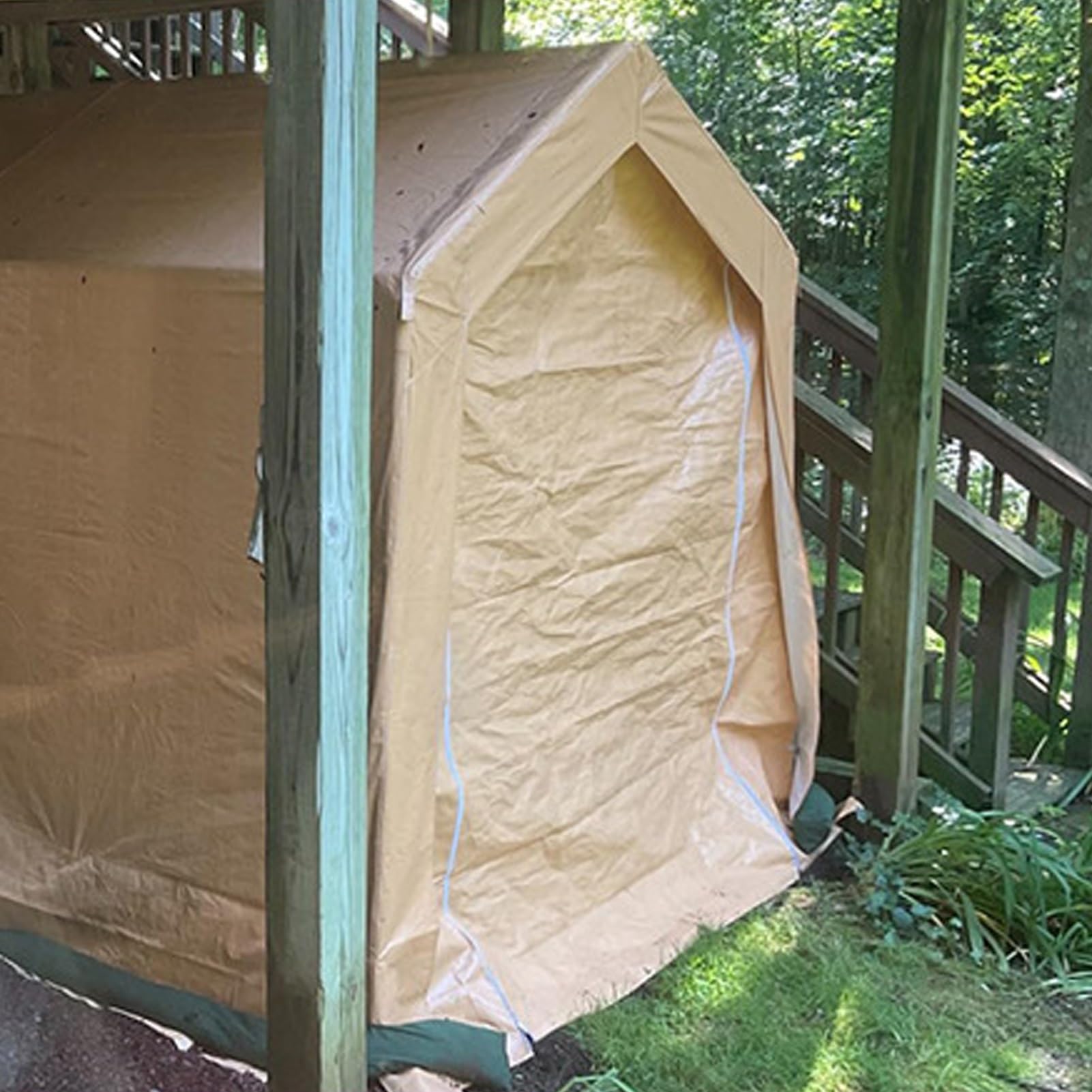 Garage Moto Per Esterno Capanno Da Giardino Stabile e resistente al vento Protezione per tutte le stagioni per moto, attrezzi da giardino, giocattoli, tosaerba(1.8x3x2 m)