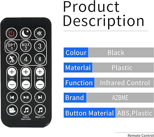 Miniatura 4 de Control remoto de repuesto para barra de sonido Magnifi One Magni-fi 1 SB4000 SB1 SB1+ Omni SB1 RE8114-1 RE69151 RE8112-1 RE6915-1 RTRE69151 RE81121