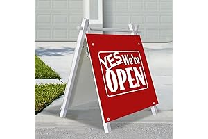 2 UNITS WHITE Real Estate New Open House Sign A-Frame Sign Holder...