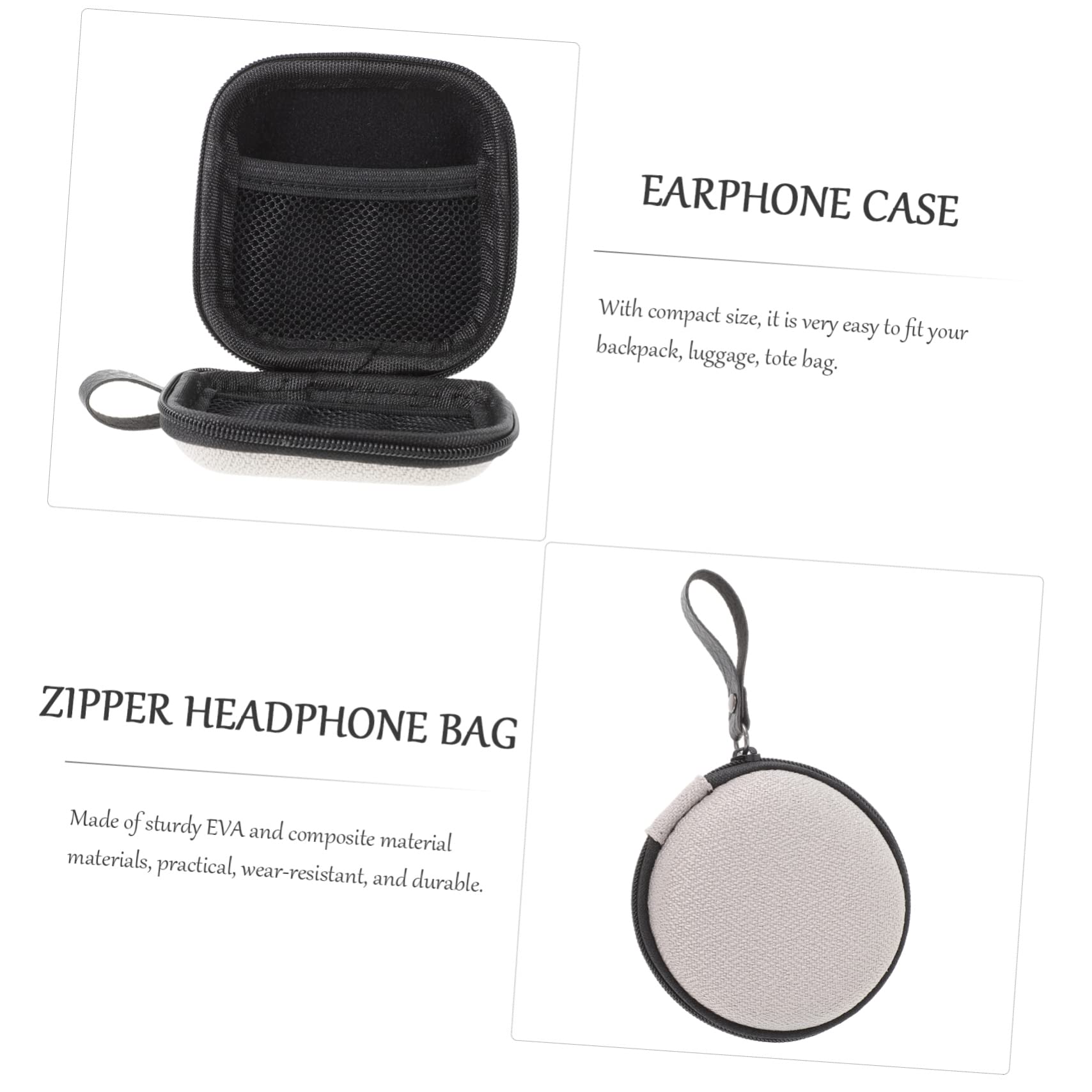 DOITOOL Paquete De 5 Auriculares Bolsa De Almacenamiento con Cremallera para Viajes De Negocios (2 Unidades)