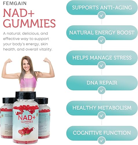 Miniatura 4 de Gomitas NAD, suplemento NAD de 1000 mg, gomitas NAD+ sin azúcar, resveratrol ribósido de nicotinamida, vitamina b3, suplemento antienvejecimiento,