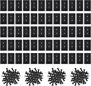 Goovilla Deck Railing Bracket, 60PCS Deck Railing Connectors for 2x4 Wood Post with 360PCS Rustproof Screws, Sturdy Nylon Deck Rail Brackets for Stair Wooden Handrail, Fence or Porch Rails, Black