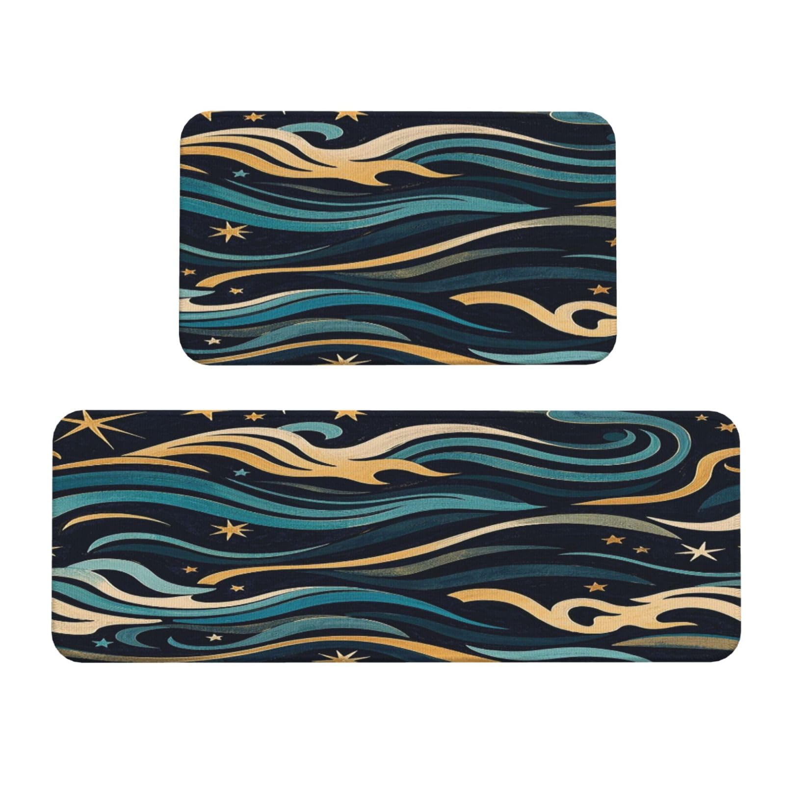 Tapis de cuisine anti-fatigue vintage : soulagez vos pieds avec ce lot de 2 en velours