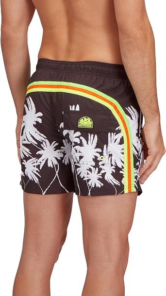 SUNDEK Mens Elastic Waist Boardshort, Swim Trunks 14" Length 5" Inseam