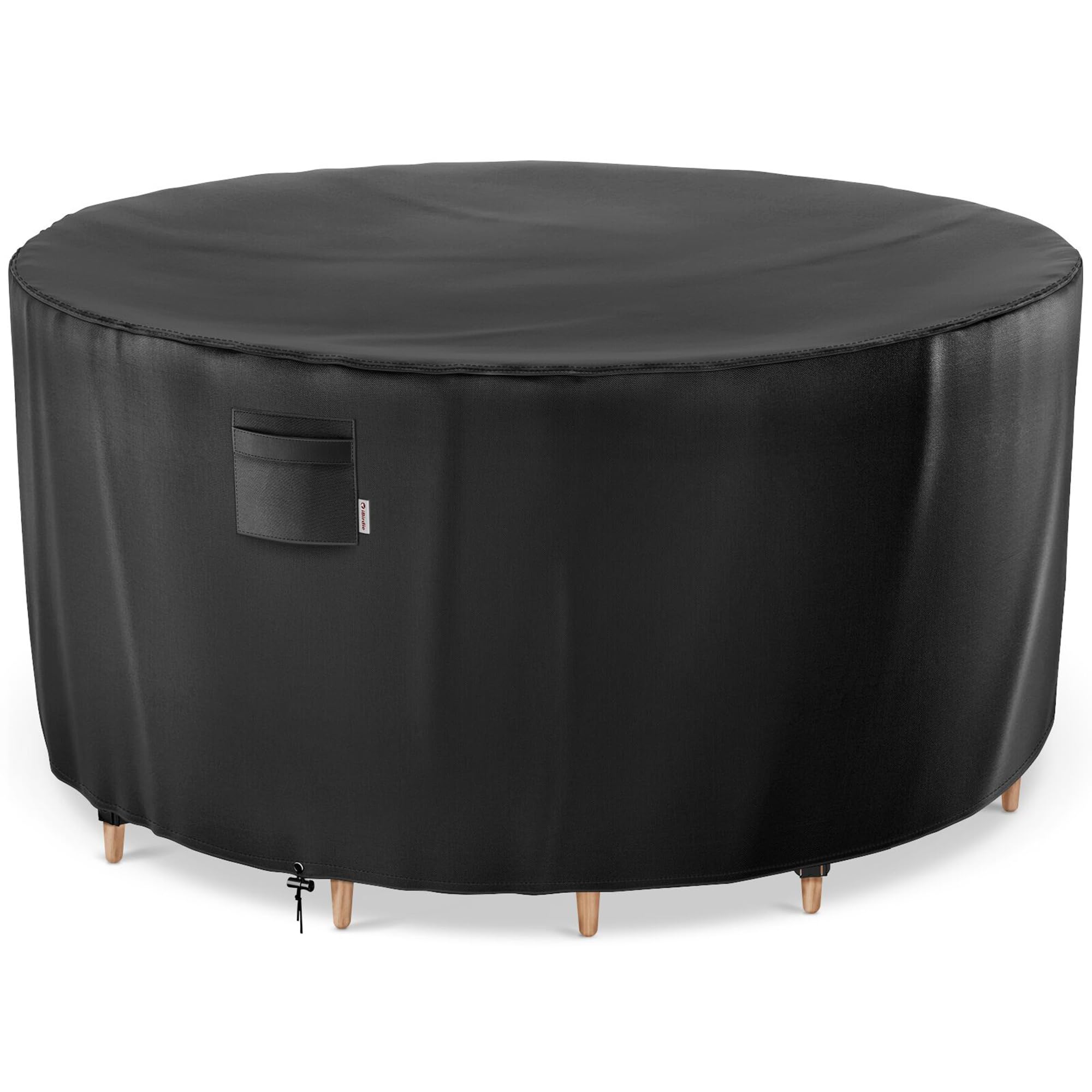 iBirdie Round Patio Furniture Cover 54 x 28 inch, Outdoor Waterproof and Weatherproof for Garden Table and Chairs, Heavy Duty 600D, fit 54, 52, 50