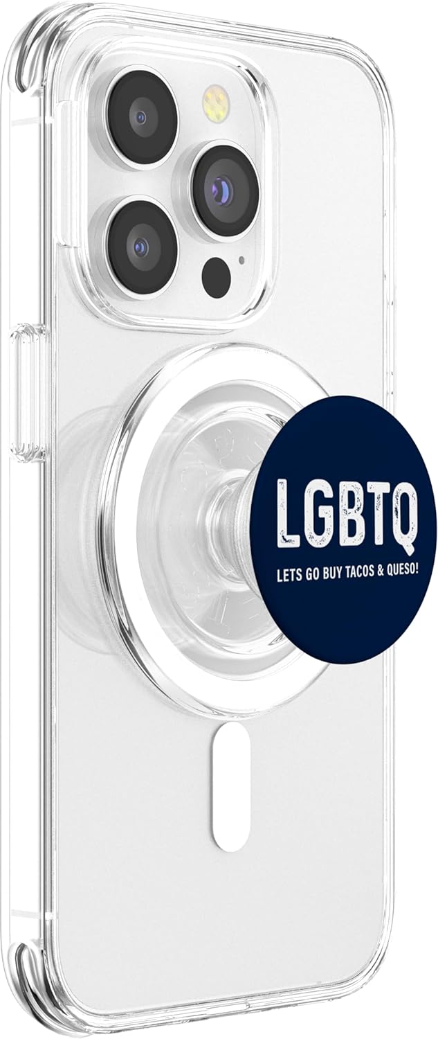 Funny Taco Design - LGBTQ Let’s Go Buy Tacos & Queso PopSockets PopGrip for MagSafe