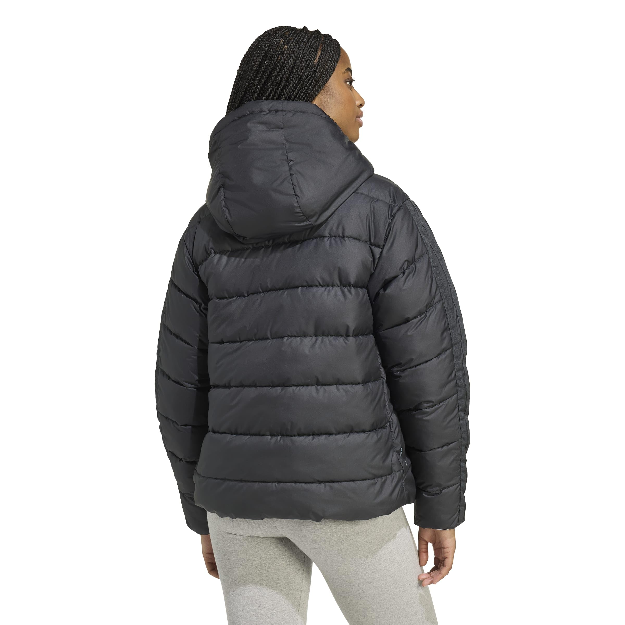adidas Essentials Climawarm 3 Stripes Synthetic Down Hooded Jackets chaqueta Mujer (Pack de 1)