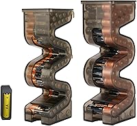 Vista 12 de KIWIFOTOS (Paquete de 2) Estuche Organizador de Pilas de Botón CR2032 Sostiene 20 piezas CR2032 CR2025 CR2016 CR2320 CR2325 CR2330 CR2335 CR2354