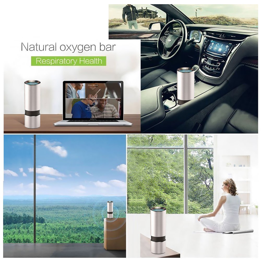 BW Purificador de aire – Tecnología de purificación certificada HEPA, chip inteligente, área de limpieza de 3 metros cúbicos, uso en el coche