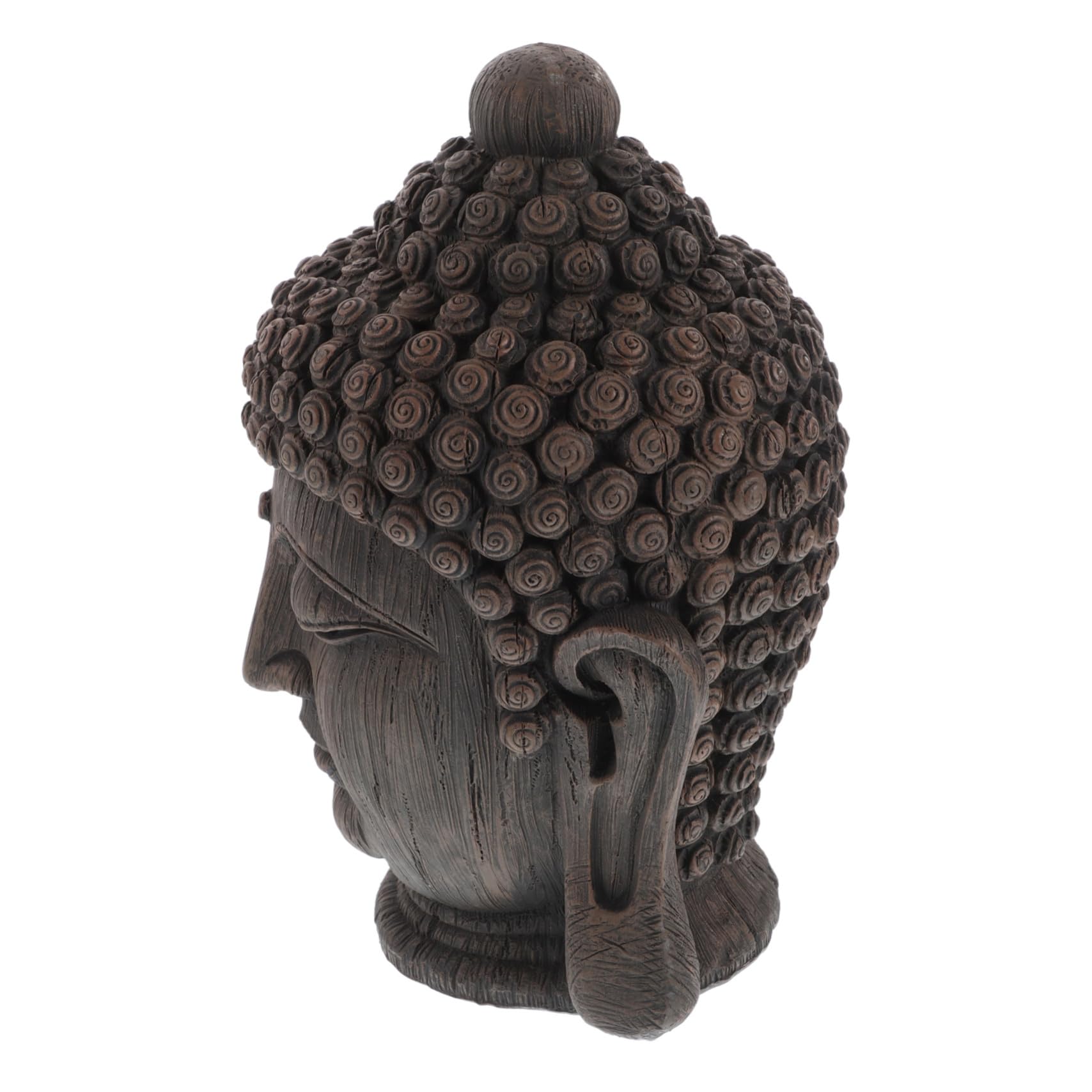 Cabilock Statue Bouddha Extérieur Résine Style Thaï Antique Bronze Tête Bouddha Décor Asiatique Ornement Jardin et Restaurant