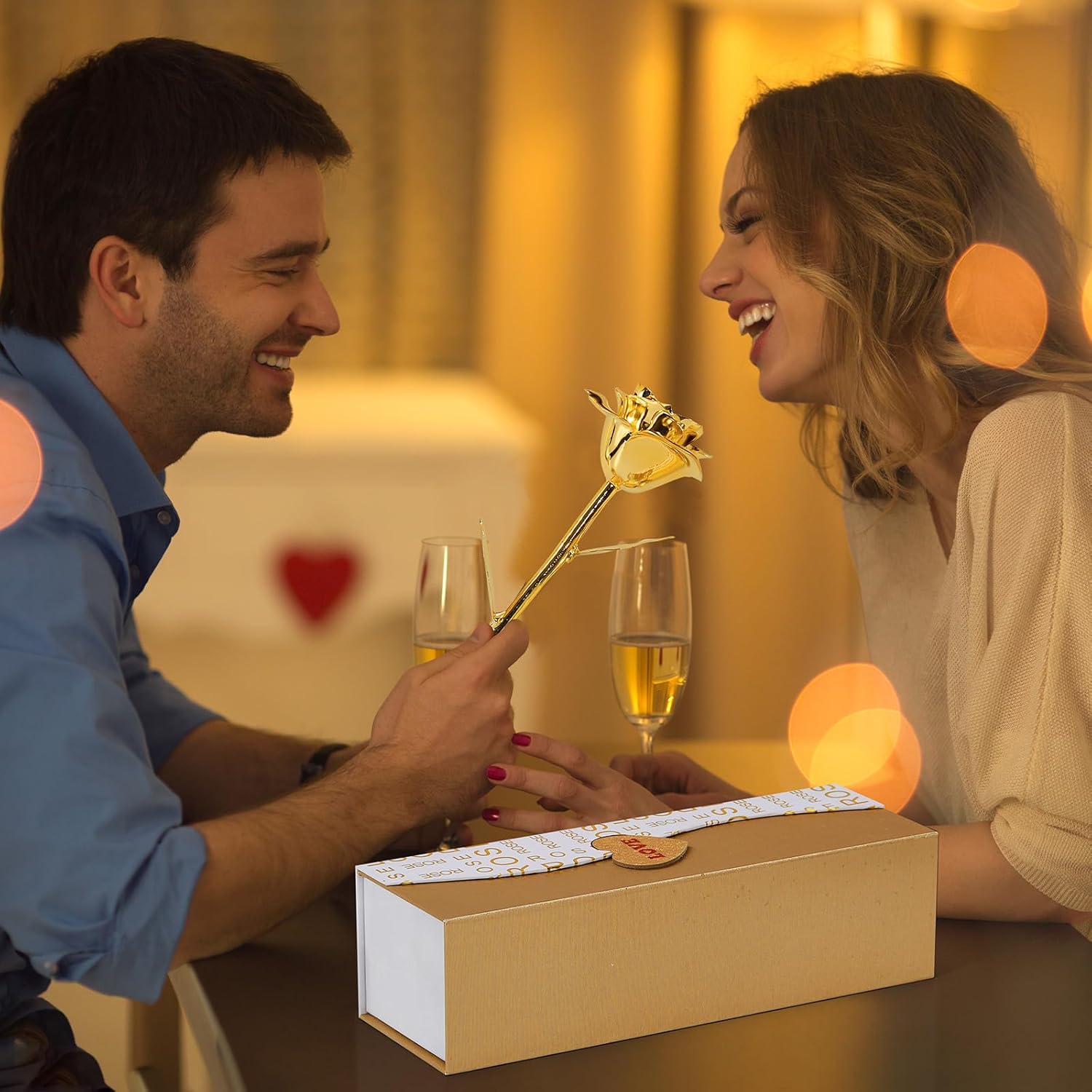 Mikasol Gold Dipped Real 24K Gold Rose, 1 Pack Infinity Flower Decor Hand Dipped in 24K Romantic Rose Gifts for Women in Her Wife Girlfriend Birthday Anniversary Valentines Mothers Day Christmas - Image 6