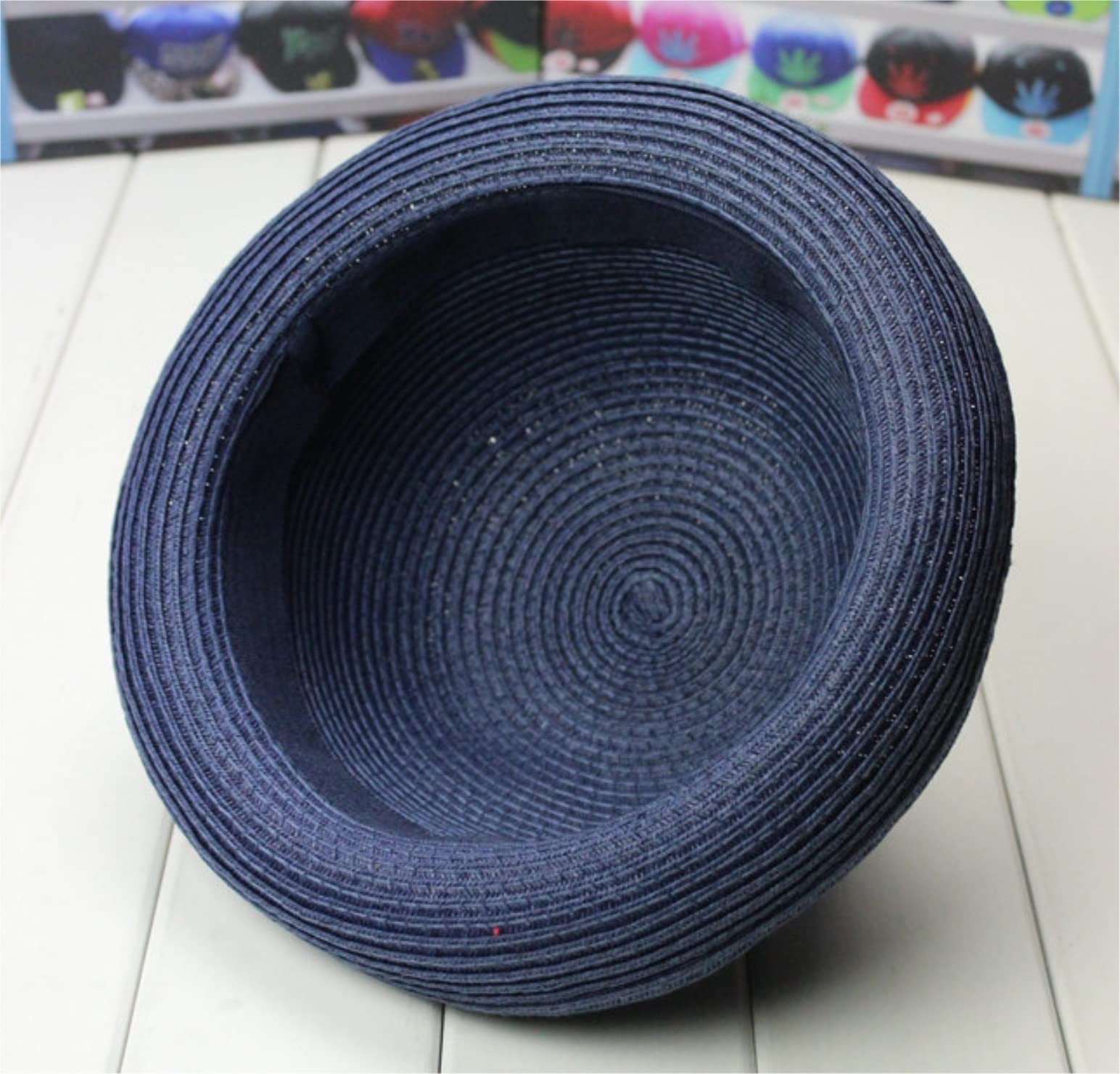 Accessorio Capelli Cappello di paglia con fiocco estivo Protezione UV da sole spiaggia donna in tweed Interno Ed Esterno