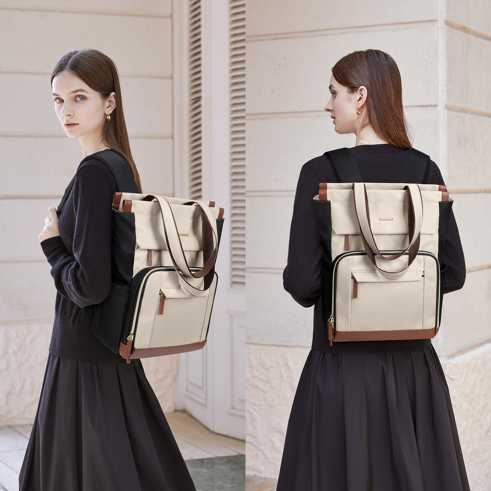 GOLF QUALITY Zaino Porta PC Donna 16 Pollici, Zaino Lavoro Antifurto, Zaino da Università Impermeabile, Computer Backpack Capiente per Laptop per Viaggi, Docente, Ufficio, Scuola