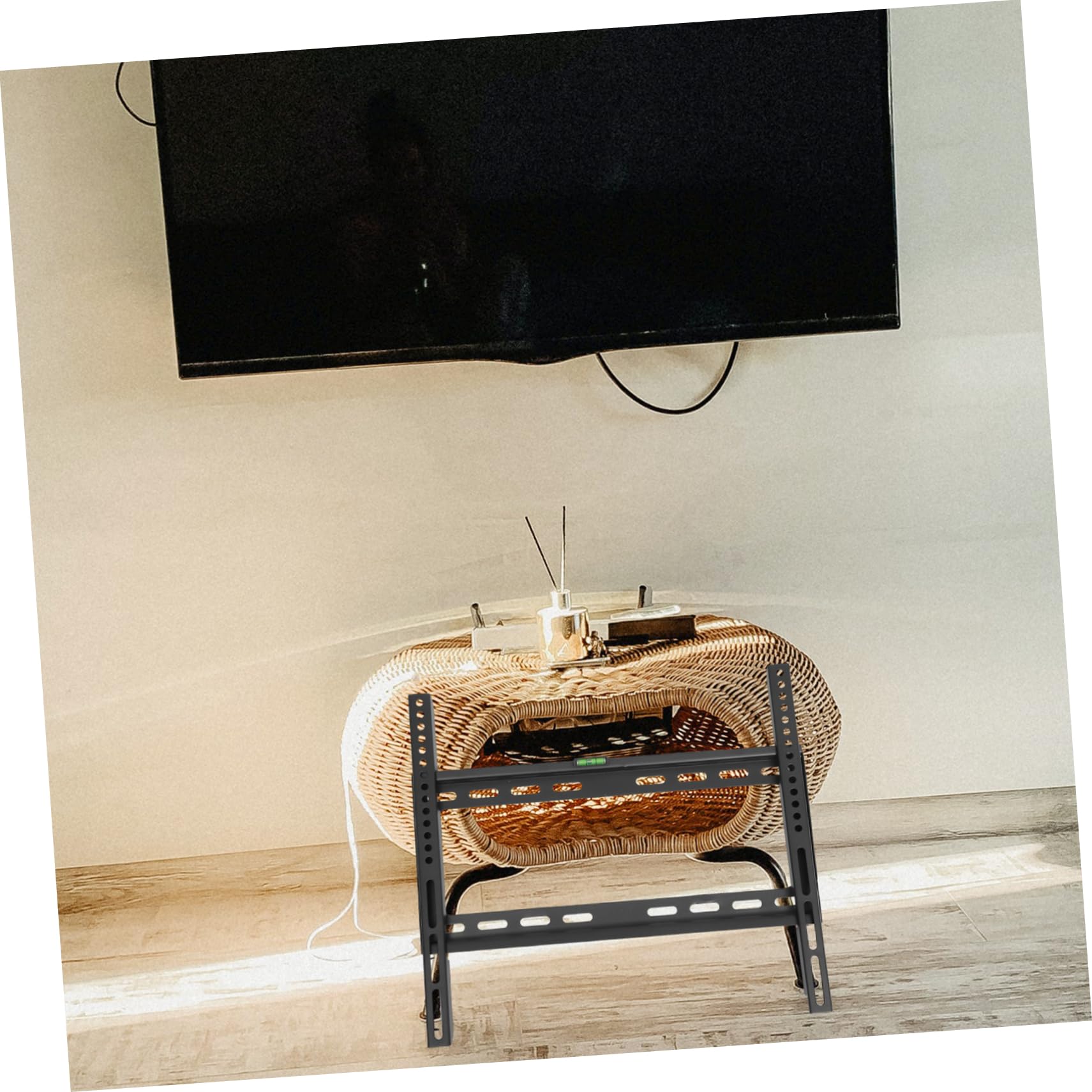 Mikikit Supporto Tv Da Muro Per Televisori Da Design Salvaspazio e Sicuro Per Soggiorni