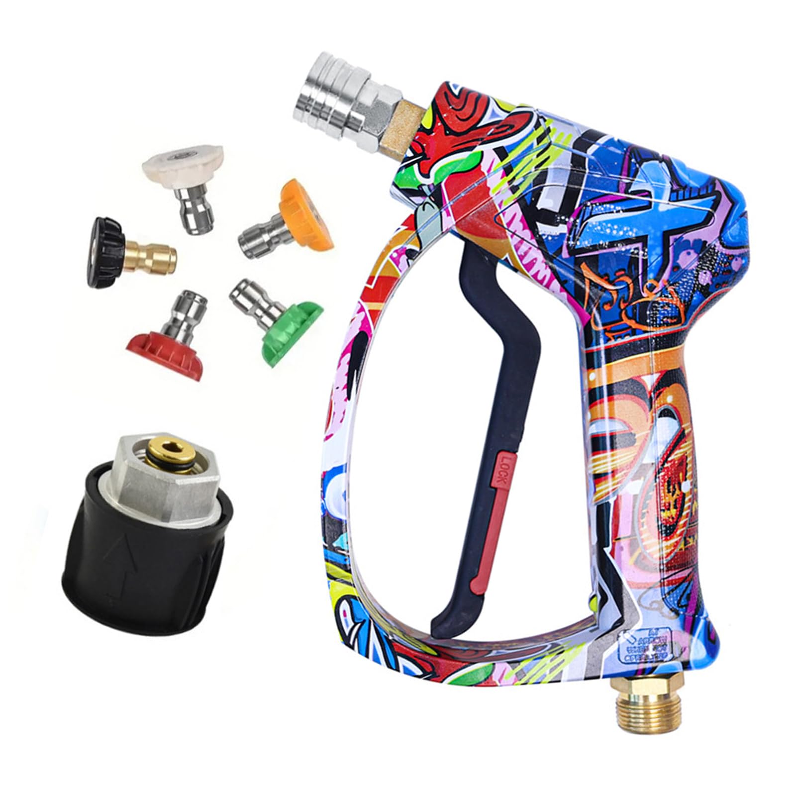 Boquilla ajustable de acero inoxidable y cobre para lavado de coche a presión para limpieza al aire libre de vehículos, espuma de lavado de vehículos al aire libre, motocicleta y