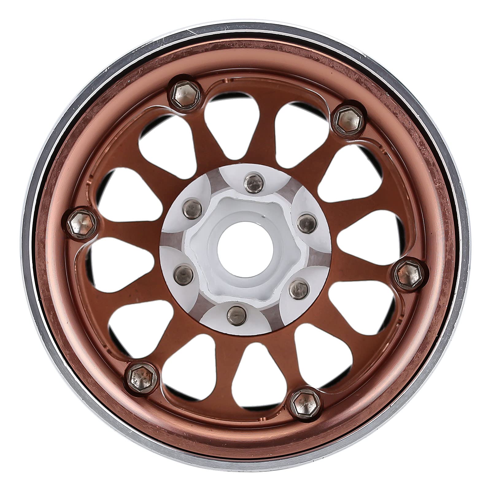 Adaptateur de moyeu hexagonal de roue en laiton, pour jante de roue Beadlock 1.9 2.2, voiture sur chenilles RC Axial SCX10 Capra TRX4 TRX6, poids