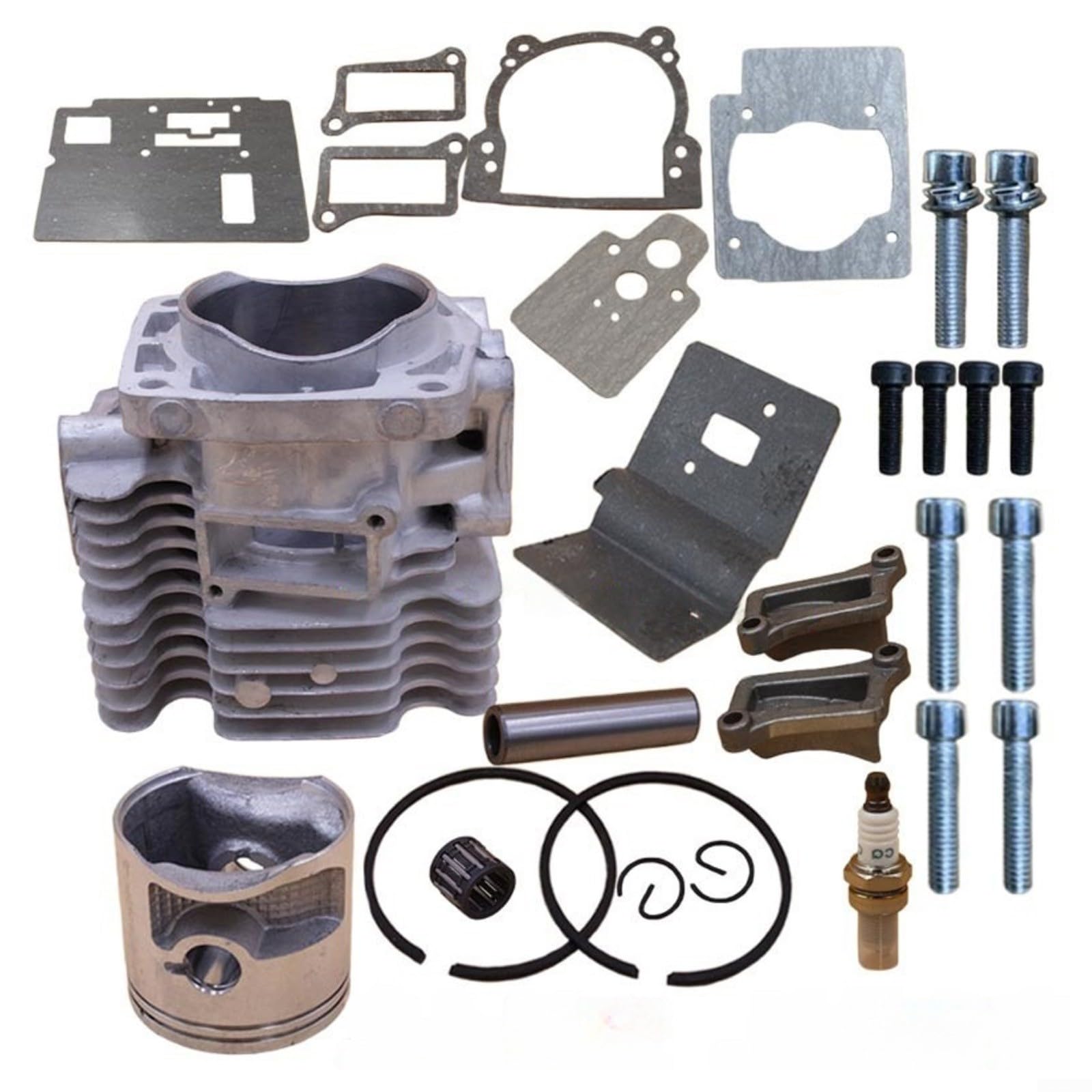 Cilindro para pistón Kit para RedMax EBZ8560 EBZ8560RH Pieza de soplador de hojas 599886701 Juego de repuesto de metal para mantenimiento de jardines Uso resistente