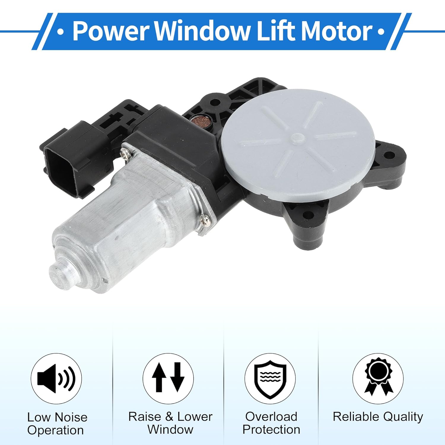 Front Left Driver Side Power Window Regulator Lift Motor for Ford Focus 2012-2018 No.WLM269/6CPZ5423395D 6 Pin Car Window Glass Lift Motor