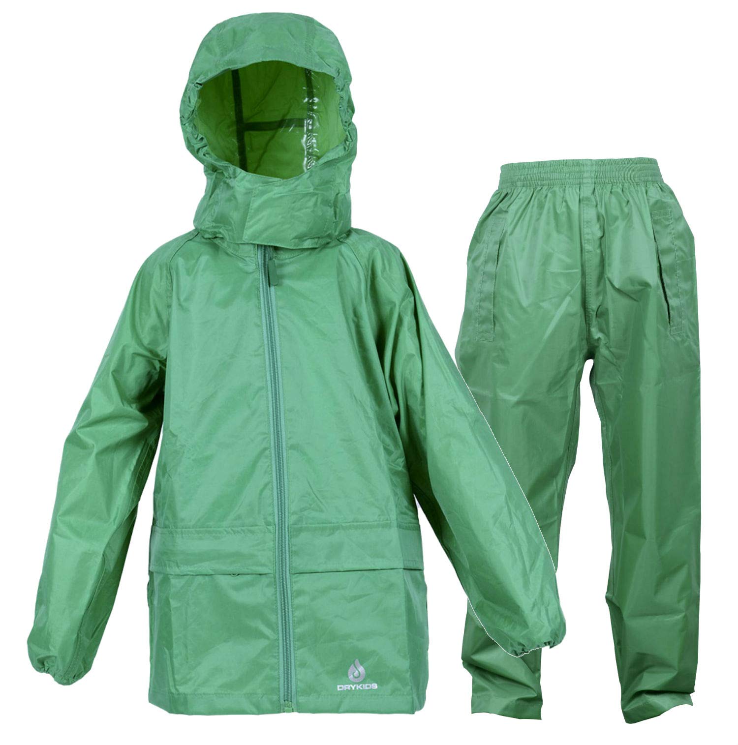 DRY KIDS jacket and trouser set green 2yrs