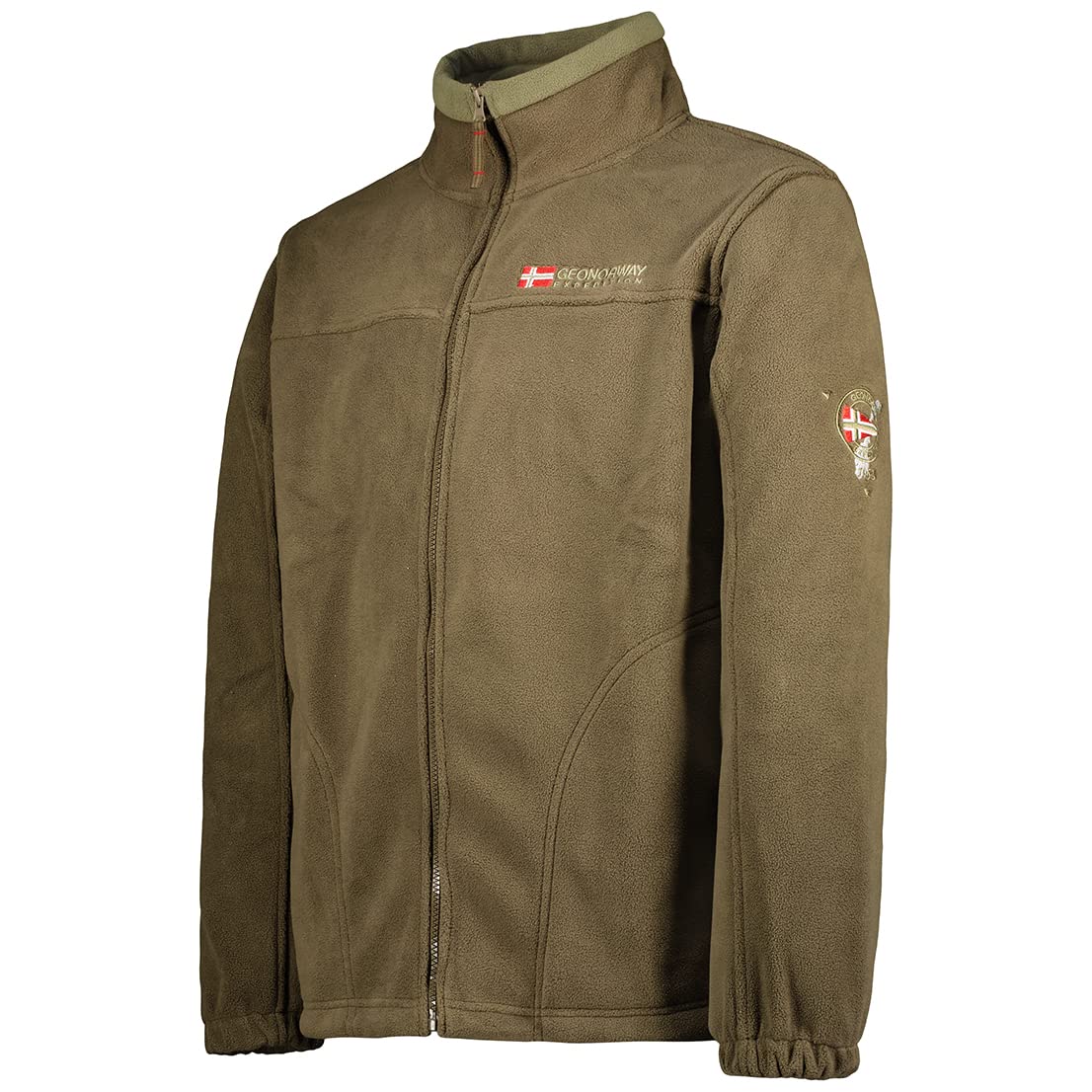 Geographical Norway Tamazonie Men – ciepła kurtka męska, średnia, gruba, z zamkiem błyskawicznym, zimowa, wiosenna, ciepła kurtka, długi rękaw, miękki komfort na zewnątrz (kolor brązowy XL)