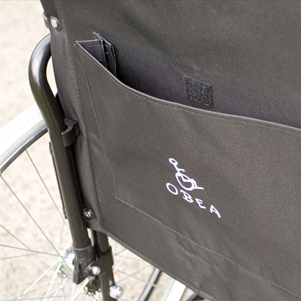 Obea Sedia a rotelle Pieghevole in Acciaio da Seduta 45 cm