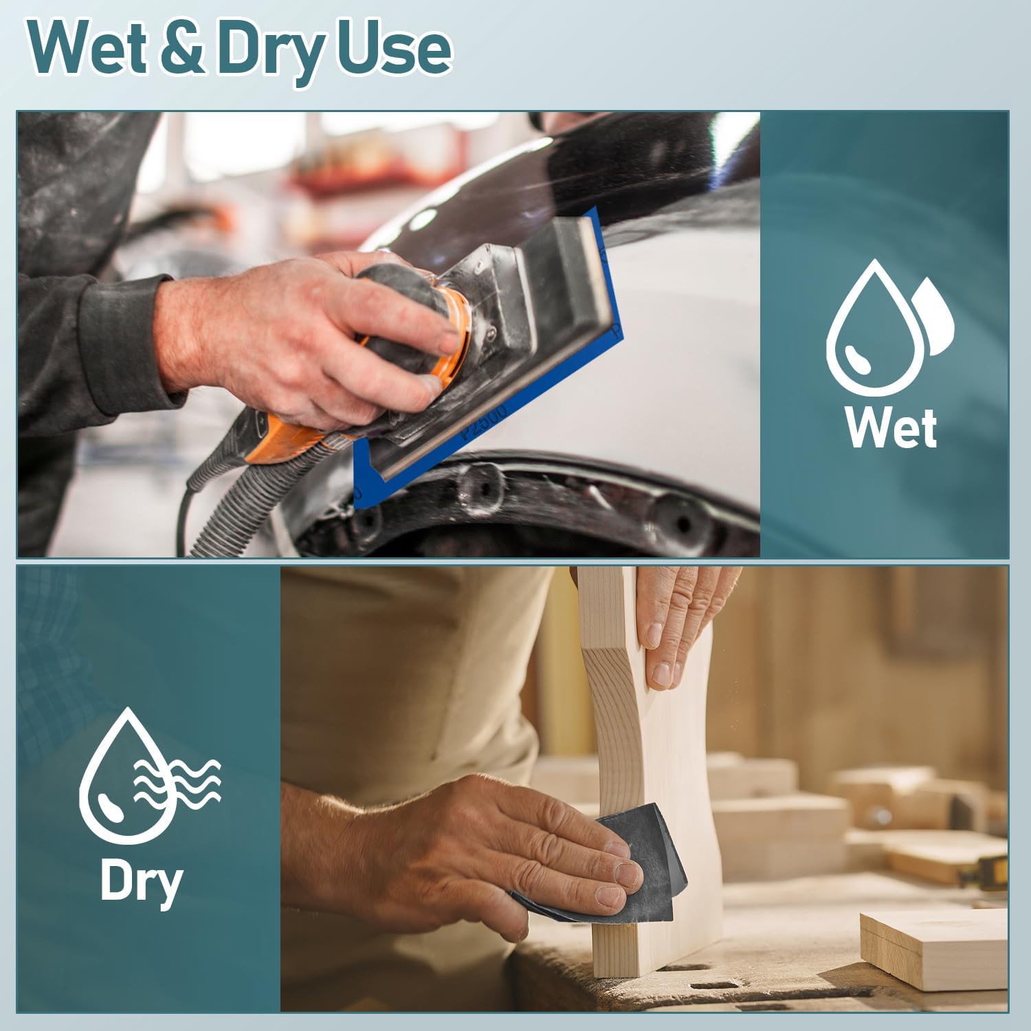 72 Pezzi 23 X 9 Cm Carta Vetrata Bagnata/asciutta Grana 400-3000 Per Levigatura - Foto 7