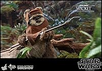 Vista 7 de Hot Toys Star Wars Episodio VI El regreso del Jedi Ewok Wicket Figura escala 1/6