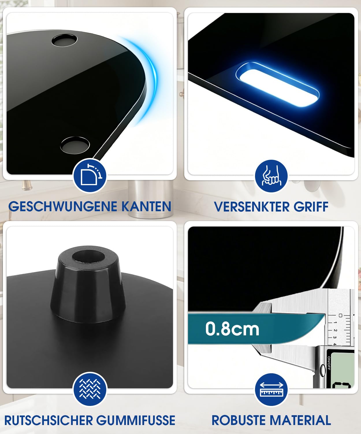 BOYUNSHI Planche coulissante pour Thermomix TM7 avec protection d'écran en silicone, 3ème génération, plaque acrylique avec roulettes métalliques à 360°, antidérapante, stable, facile à nettoyer