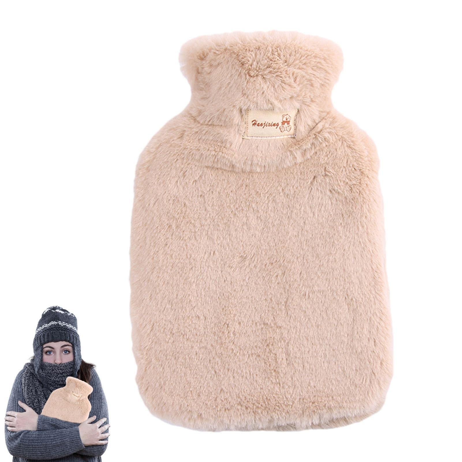 NedyetHot Water Bottle | Large Warm Water Bags with Comfortable Plush Cover,2000ml Leakproof Warm Water Bottle for Home and Office Use, Keep Long Lasting Warmth Nedyet