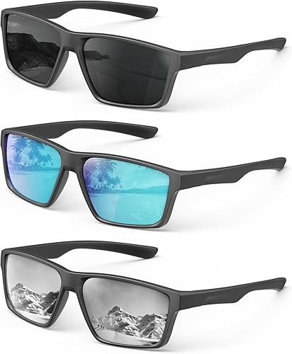 KALIYADI Gafas de sol polarizadas para hombre y mujer gafas de sol con UV400 para conducir, correr, ciclismo