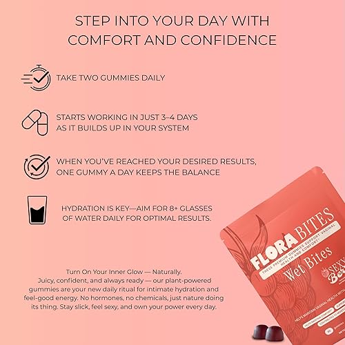 Miniatura 2 de Gomitas de sequedad vaginal  Hidratante vaginal para mujeres, cuidado femenino con corteza de olmo resbaladizo y bayas mixtas  Sin azúcar, sabor a