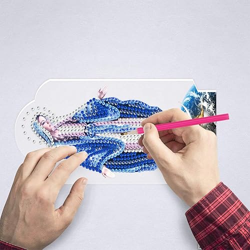 Miniatura 7 de Pintura de diamantes de la Virgen María, 7 colores LED de pintura de cristal de diamante, luz nocturna, manualidades bordadas, lámpara de bricolaje
