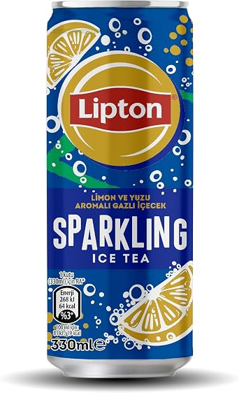 Lipton Ice Tea Sparkling Limon ve Yuzu Aromalı Gazlı İçecek kutu 330 Mililitre