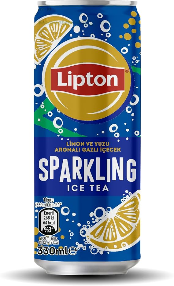 Lipton Ice Tea Sparkling Limon ve Yuzu Aromalı Gazlı İçecek kutu 330 Mililitre