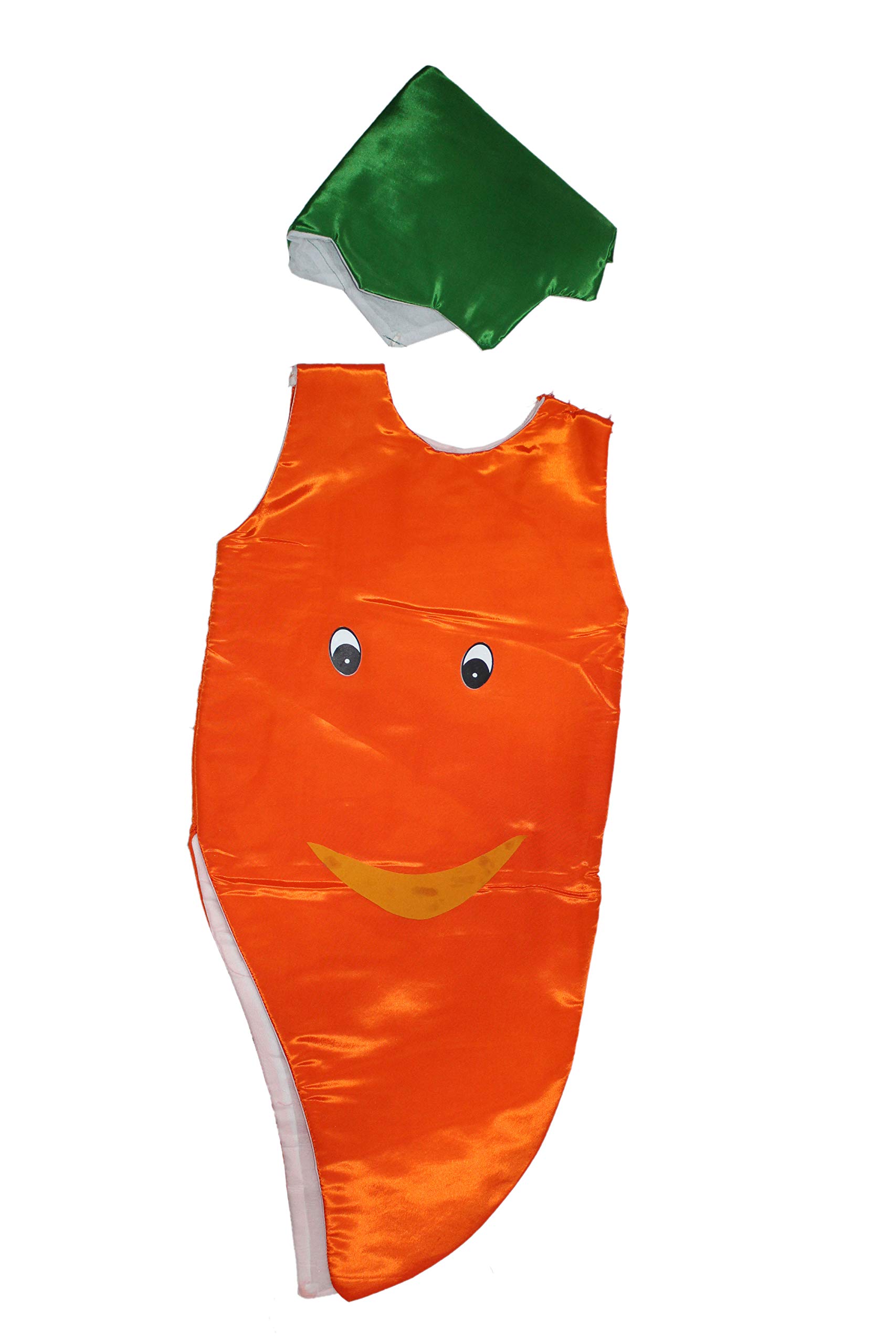Kaku Fancy Dresses Fruit and Vegetable Costume Paper Cutout with Cap For Kids | Healthy Food Costume For Boys & Girls (Tracksuit Not Included)