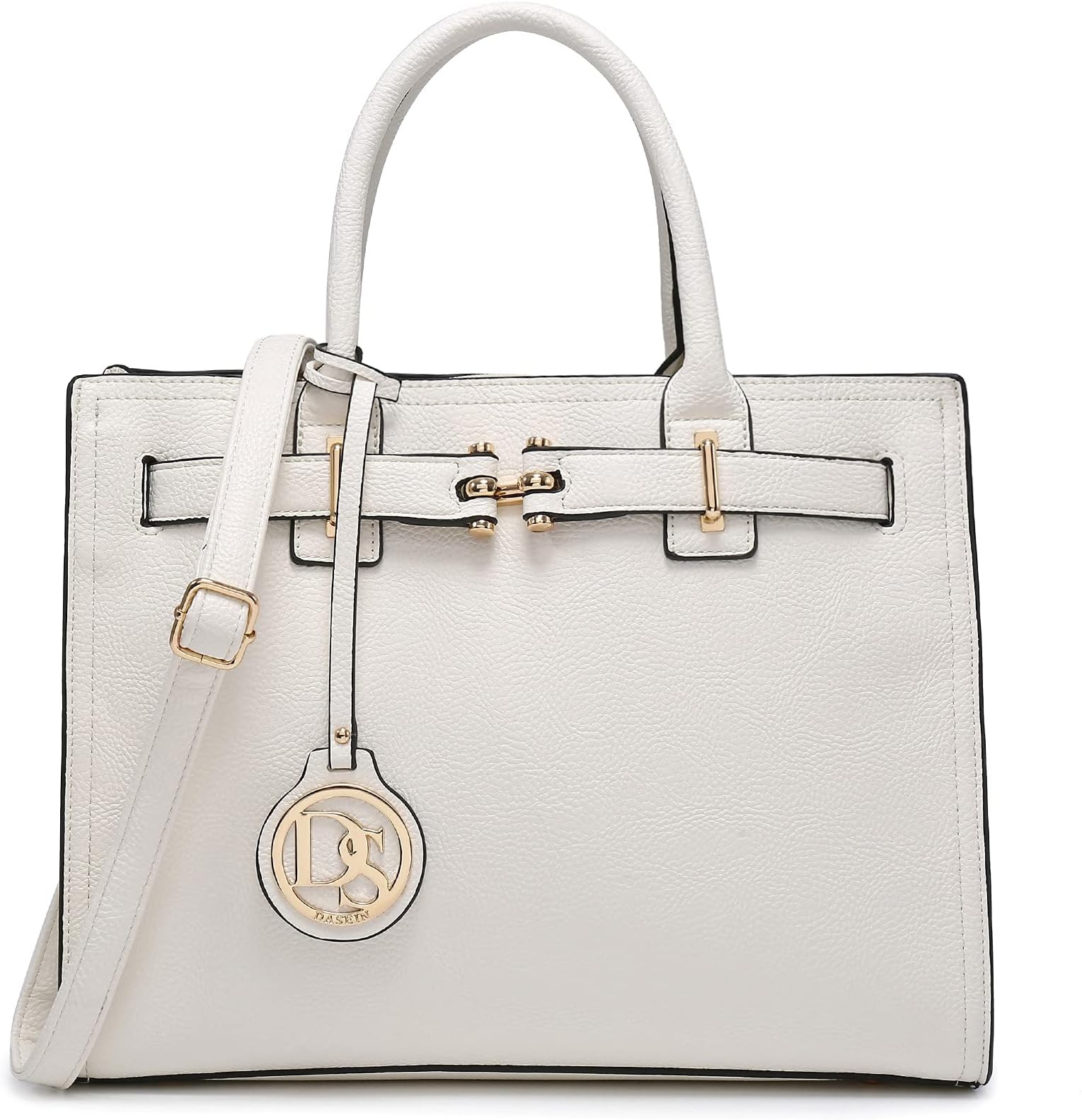 DaseinWomen's Fashion Handbag Top Belted Satchel Bag Top Handle Shoulder Bag Briefcase
