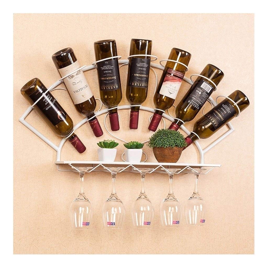 Étagère à vin murale blanche style européen pour décoration de salle à manger