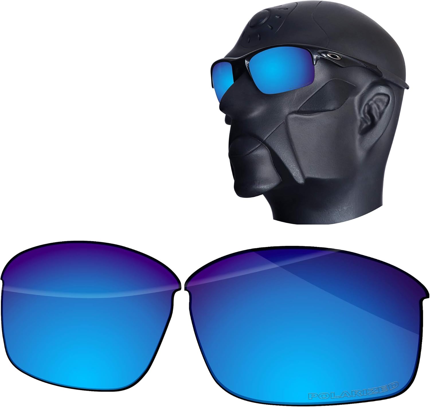 Ensky HardyShield Replacement Lenses for Oakley Bottle Rocket OO9164 62mm Sunglasses - Intense Blue